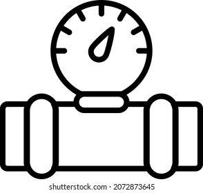 Fuel Guage Outline Vector Icon Design

