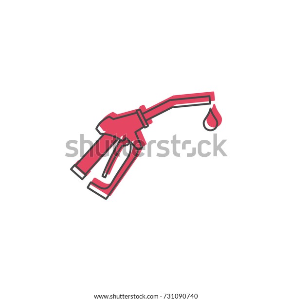 Fuel gun icon. Doodle\
illustration of Fuel gun vector icon for web isolated on white\
background