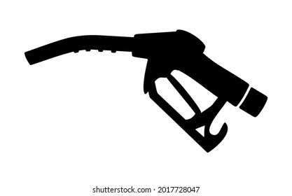 pistola de combustible en fondo blanco