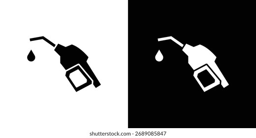 Kraftstoffsymbol. Der schwarze Silhouettenvektor