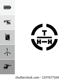 Fuel icon. collection of 6 fuel filled icons such as battery, medical helicopter, mill, no oil, cargo terminal. editable fuel icons for web and mobile.