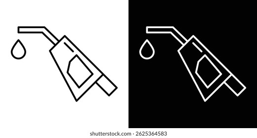Fuel icon concept stroke on white background