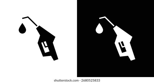 Icono de combustible. colección de estilo plano y de línea.