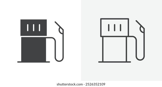 Fuel icon flat and simple set design