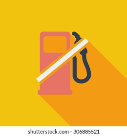 Fuel icon. Flat vector related icon with long shadow for web and mobile applications. It can be used as - logo, pictogram, icon, infographic element. Vector Illustration.