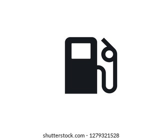 Fuel Icon. Gas station vector web icon isolated on white background, EPS 10, top view