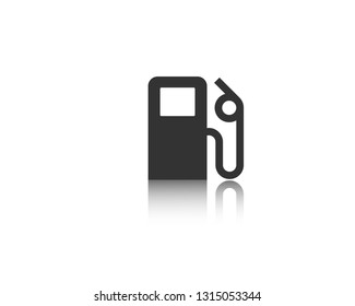 Fuel Icon. Gas station vector web icon isolated on white background, EPS 10, top view
