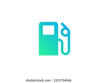 Fuel Icon. Gas station vector web icon isolated on white background, EPS 10, top view