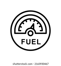 Fuel Icon. Line Art Style Design Isolated On White Background
