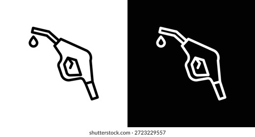 Concepto de logotipo de icono de combustible en trazos