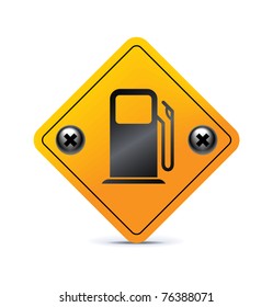 Fuel icon on white background