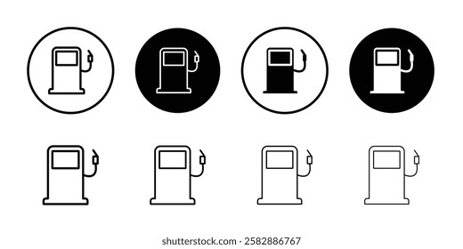 Fuel icon Outline thin set pack series