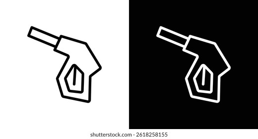 Fuel icon shape graphic simple plain clipart symbol. thin line outline art