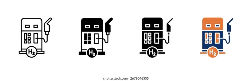 Fuel icon sheet multiple style collection