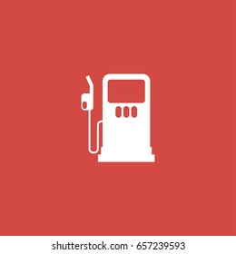 fuel icon. sign design. red background
