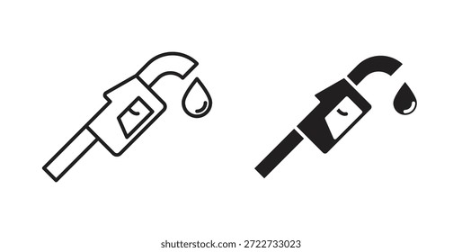 Símbolo de icono de combustible. Vector EPS 10. icono de línea y glifo