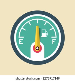 Fuel Icon. Vector Gasoline Dashboard Symbol.