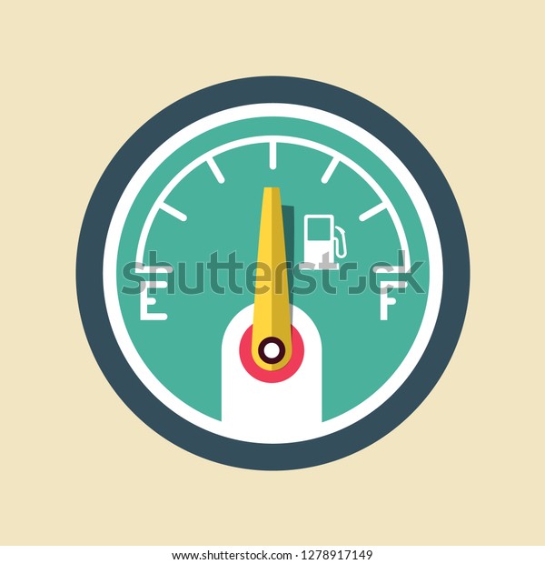 Fuel Icon. Vector\
Gasoline Dashboard\
Symbol.