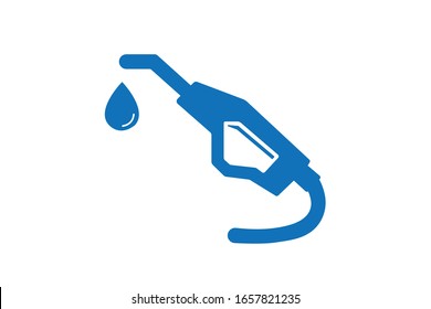 Fuel icon vector isolate blue version