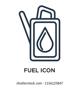 Fuel icon vector isolated on white background, Fuel transparent sign , line symbol or linear element design in outline style