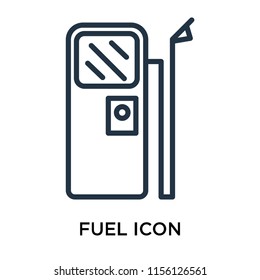 Fuel icon vector isolated on white background, Fuel transparent sign , line symbol or linear element design in outline style