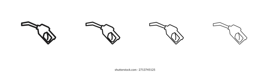 Icono de combustible. Vector de pictogramas aislados.
