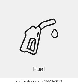 fuel icon vector. Linear style sign for mobile concept and web design. benzine symbol illustration. Pixel vector graphics - Vector.