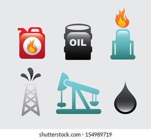 fuel icons over gray background vector illustration