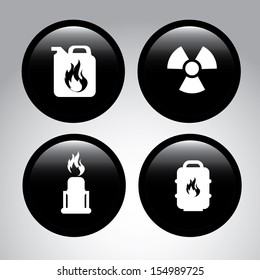 fuel icons over gray background vector illustration 
