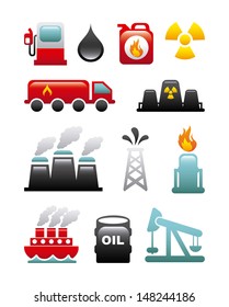 fuel icons over white background vector illustration 