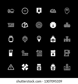 fuel icons set with charging, cylinder and minus circular button vector set