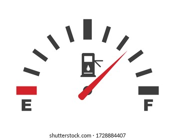 Fuel indicator icon isolated on white background. Vector illustration. Eps 10.