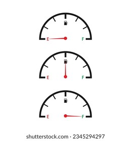Fuel Indicator Icon Set Vector Design.
