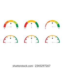 Fuel Indicator Icon Set Vector Design.