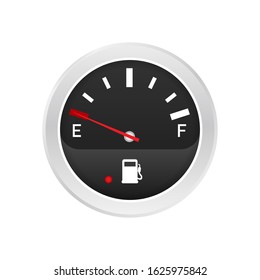 Fuel indicator. Illustration on white background for design ,Empty Energy. Vector stock illustration.