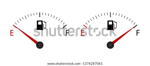 Fuel\
indicator Meter.  Fuel gauge. Vector\
illustration.