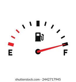 Fuel Indicator Panel on White Background. Vector svg