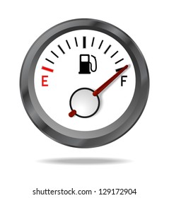 Fuel indicator shows full fuel level. Vector illustration
