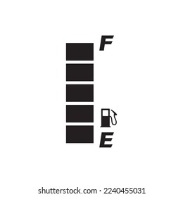 Fuel indicator vector logo. Indicator fuel illustration logo in flat style.