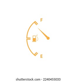 Fuel indicator vector logo. Indicator fuel illustration logo in flat style.