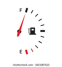 Fuel Indicators Gas Meter. Gauge Vector Tank Full Icon