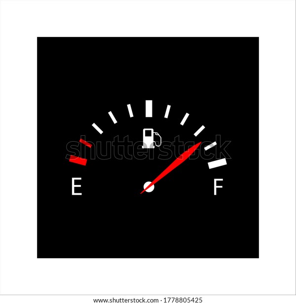 Fuel Indicators Gas Meter Gauge Vector Stock Vector (Royalty Free ...