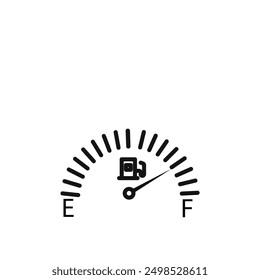 Icono de indicadores de combustible aislado sobre fondo blanco
