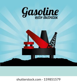 fuel  industry over blue background vector illustration 