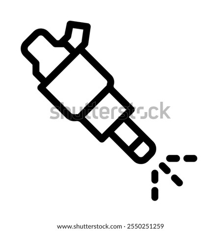 Fuel injection icon line style transparent