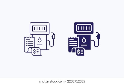 Fuel invoice vector illustration icon