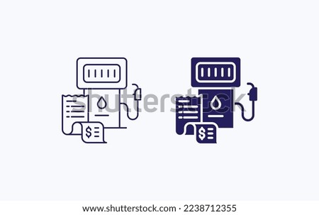 Fuel invoice vector illustration icon