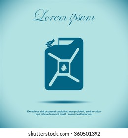 fuel jerrycan icon, vector