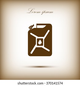 fuel jerrycan icon, vector