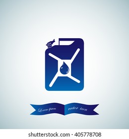 fuel jerrycan icon, vector